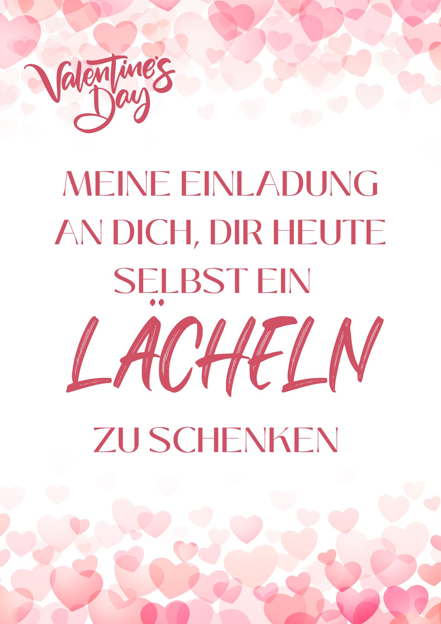 Valentinstag: Schenk dir ein Lächeln